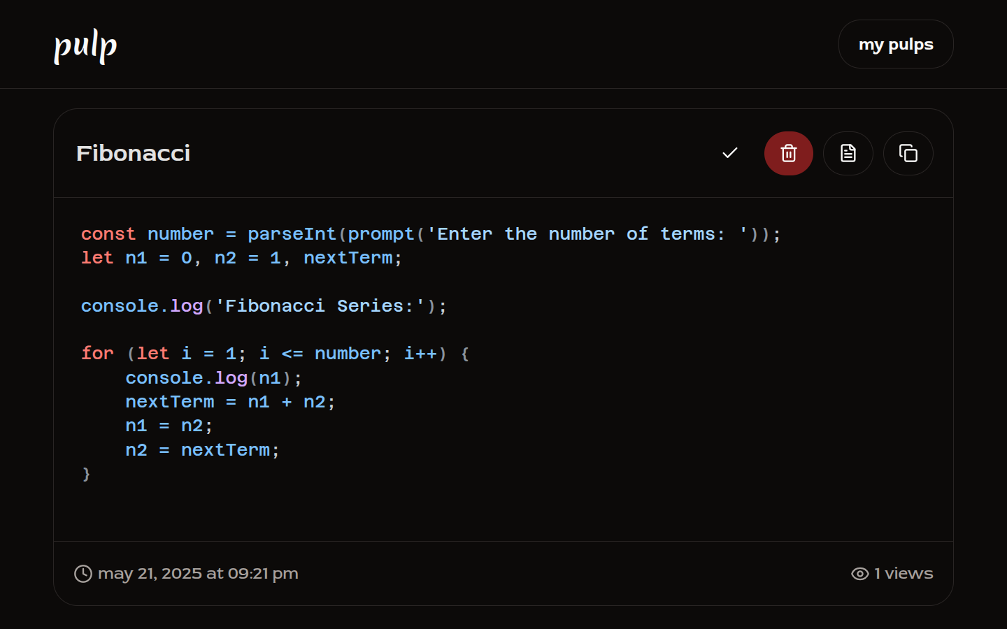 pulp - share code seamlessly thumbnail 2
